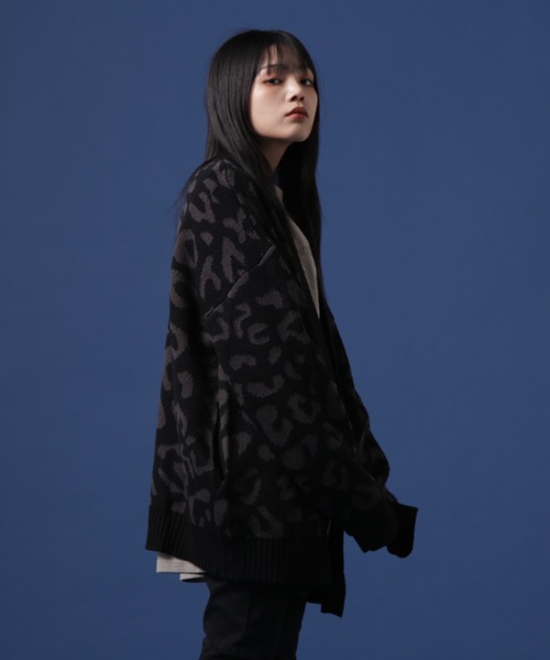 WHITELAND（ホワイトランド）の「【WEB&DEPOT限定】WHITELAND/ホワイトランド/LEOPARD CARDIGAN/カーディガン（カーディガン/ボレロ・レディース・ブラック/ベージュ/アイボリー・FREE）」の13枚目の写真