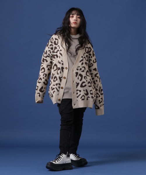 WHITELAND（ホワイトランド）の「【WEB&DEPOT限定】WHITELAND/ホワイトランド/LEOPARD CARDIGAN/カーディガン（カーディガン/ボレロ・レディース・ブラック/ベージュ/アイボリー・FREE）」の20枚目の写真