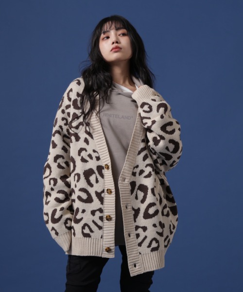 WHITELAND（ホワイトランド）の「【WEB&DEPOT限定】WHITELAND/ホワイトランド/LEOPARD CARDIGAN/カーディガン（カーディガン/ボレロ・レディース・ブラック/ベージュ/アイボリー・FREE）」の21枚目の写真
