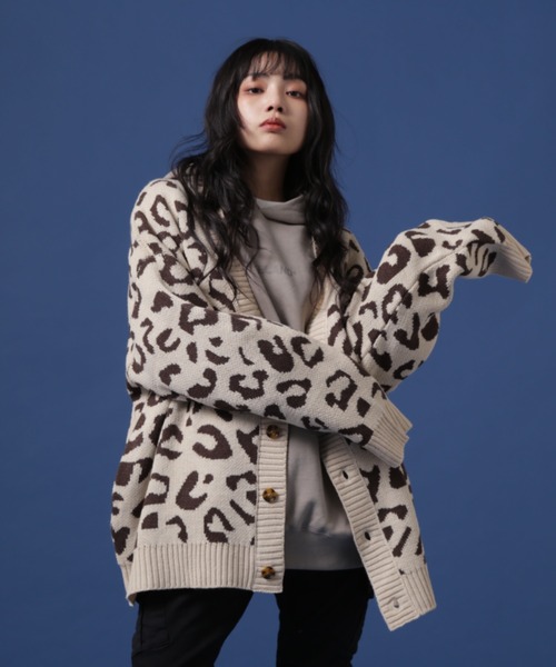 WHITELAND（ホワイトランド）の「【WEB&DEPOT限定】WHITELAND/ホワイトランド/LEOPARD CARDIGAN/カーディガン（カーディガン/ボレロ・レディース・ブラック/ベージュ/アイボリー・FREE）」の22枚目の写真