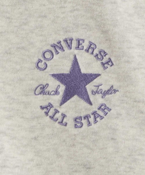 CONVERSE(コンバース)の「CONVERSE コンバース 裏起毛シューズ柄バックプリントトレーナー(スウェット・レディース・ブラック/ネイビー/グレー・M/L)」の10枚目の写真