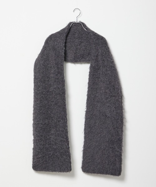 INED CLARO（イネドクラロ）の「メランジニットマフラー（マフラー・レディース・チャコールグレー/オフホワイト/ベージュ/レッド・フリー）」の16枚目の写真