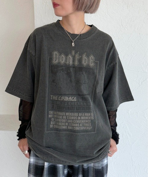 apres jour mignon(アプレジュールミニョン)の「ピグメントTシャツ+チュールセット【ZOZOTOWN限定アイテム】(Tシャツ/カットソー・レディース・ブラック系その他/ブラック系その他2・X-LARGE/フリー)」の8枚目の写真
