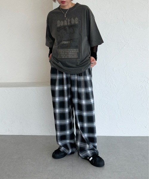 apres jour mignon(アプレジュールミニョン)の「ピグメントTシャツ+チュールセット【ZOZOTOWN限定アイテム】(Tシャツ/カットソー・レディース・ブラック系その他/ブラック系その他2・X-LARGE/フリー)」の16枚目の写真