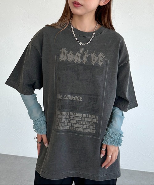 apres jour mignon(アプレジュールミニョン)の「ピグメントTシャツ+チュールセット【ZOZOTOWN限定アイテム】(Tシャツ/カットソー・レディース・ブラック系その他/ブラック系その他2・X-LARGE/フリー)」の20枚目の写真