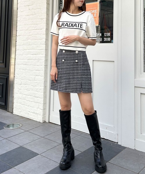 INGNI(イング)の「ツイードスリットスカパン(その他パンツ・レディース・ブラック系その他7/ホワイト系その他7・FREE)」の7枚目の写真