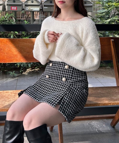 INGNI(イング)の「ツイードスリットスカパン(その他パンツ・レディース・ブラック系その他7/ホワイト系その他7・FREE)」の22枚目の写真
