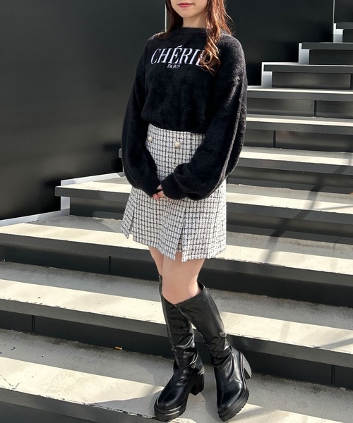 INGNI(イング)の「ツイードスリットスカパン(その他パンツ・レディース・ブラック系その他7/ホワイト系その他7・FREE)」の18枚目の写真