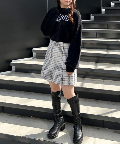 INGNI(イング)の「ツイードスリットスカパン(その他パンツ・レディース・ブラック系その他7/ホワイト系その他7・FREE)」の17枚目の写真