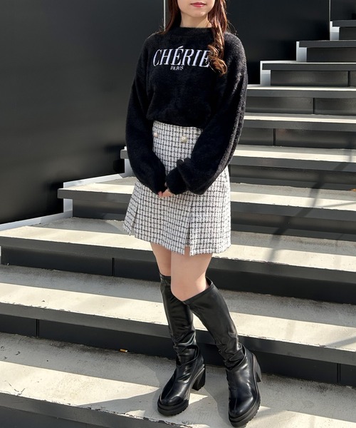 INGNI(イング)の「ツイードスリットスカパン(その他パンツ・レディース・ブラック系その他7/ホワイト系その他7・FREE)」の16枚目の写真
