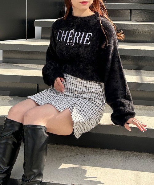 INGNI(イング)の「ツイードスリットスカパン(その他パンツ・レディース・ブラック系その他7/ホワイト系その他7・FREE)」の15枚目の写真