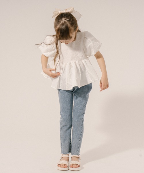 URBAN CHERRY(アーバンチェリー)の「【伸縮性バツグン】楽ちんストレッチスキニーデニム(デニムパンツ・キッズ・ブルー/ブラック・110cm/120cm/130cm/140cm/150cm)」の9枚目の写真