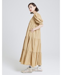 Little sunny bite | 【Little sunny bite】Nylon puff sleeve long dress(ドレス)