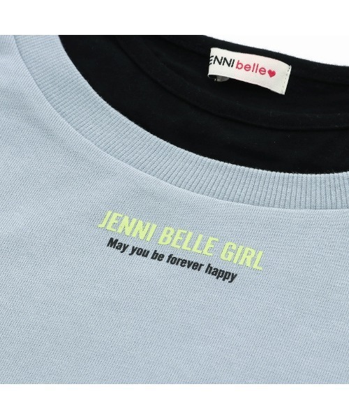 JENNI belle（ジェニィベル）の「【WEB限定】【コットン100％】レイヤード風ワンピ（ワンピース・キッズ・ブラック/サックスブルー・130cm/140cm/150cm/160cm）」の16枚目の写真