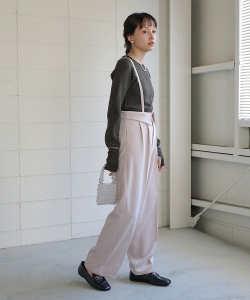 Bab(バブ)の「2way指ぬきニットトップス(Tシャツ/カットソー・レディース・アイボリー/ブルー/チャコールグレー/オレンジ・FREE)」の11枚目の写真