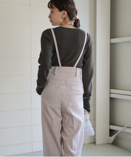 Bab(バブ)の「2way指ぬきニットトップス(Tシャツ/カットソー・レディース・アイボリー/ブルー/チャコールグレー/オレンジ・FREE)」の12枚目の写真