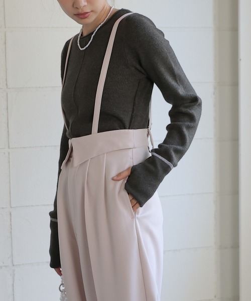 Bab(バブ)の「2way指ぬきニットトップス(Tシャツ/カットソー・レディース・アイボリー/ブルー/チャコールグレー/オレンジ・FREE)」の13枚目の写真