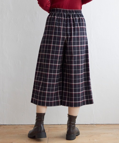 IKKA LOUNGE（イッカラウンジ）の「【親子コーデ】スカート風チェックパンツ（その他パンツ・レディース・ネイビー/グレー・M/L/S）」の9枚目の写真