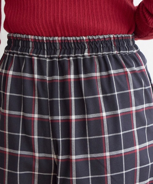 IKKA LOUNGE（イッカラウンジ）の「【親子コーデ】スカート風チェックパンツ（その他パンツ・レディース・ネイビー/グレー・M/L/S）」の12枚目の写真