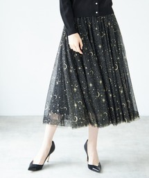 tocco closet | エトワールラメプリントチュールフレアスカート(スカート)