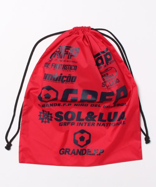 GRANDE FOOTBALL PRODUCTS（グランデフットボールプロダクツ）の「GRANDE.F.P.SOL&LUAナイロンマルチシューズケース（エコバッグ/サブバッグ・メンズ・ロイヤルブルー/レッド/チェリーピンク/オレンジ/ブラック×ブルー/ネイビー/サックスブルー/黄緑系/イエロー×ブラック・ONE SIZE）」の8枚目の写真