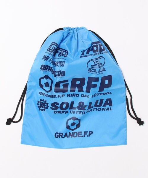GRANDE FOOTBALL PRODUCTS（グランデフットボールプロダクツ）の「GRANDE.F.P.SOL&LUAナイロンマルチシューズケース（エコバッグ/サブバッグ・メンズ・ロイヤルブルー/レッド/チェリーピンク/オレンジ/ブラック×ブルー/ネイビー/サックスブルー/黄緑系/イエロー×ブラック・ONE SIZE）」の4枚目の写真