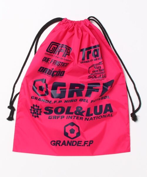 GRANDE FOOTBALL PRODUCTS（グランデフットボールプロダクツ）の「GRANDE.F.P.SOL&LUAナイロンマルチシューズケース（エコバッグ/サブバッグ・メンズ・ロイヤルブルー/レッド/チェリーピンク/オレンジ/ブラック×ブルー/ネイビー/サックスブルー/黄緑系/イエロー×ブラック・ONE SIZE）」の7枚目の写真