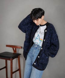 【eL】3G Mix Trim Cardigan/976580