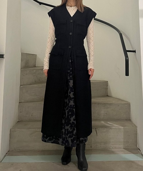 LE CIEL BLEU（ルシェルブルー）の「ジャカードハーフフレアスカート / Jacquard Half Flare Skirt（スカート・レディース・ネイビー/グリーン・34/36/38）」の22枚目の写真