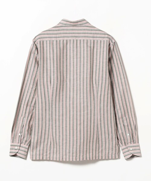 BRILLA per il gusto（ブリッラペルイルグースト）の「Brilla per il gusto / リネンコットン ダブルストライプ バンドカラー プルオーバーシャツ（シャツ/ブラウス・メンズ・レッド系その他3・S/L/M/XL/XS）」の12枚目の写真