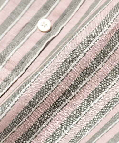 BRILLA per il gusto（ブリッラペルイルグースト）の「Brilla per il gusto / リネンコットン ダブルストライプ バンドカラー プルオーバーシャツ（シャツ/ブラウス・メンズ・レッド系その他3・S/L/M/XL/XS）」の13枚目の写真