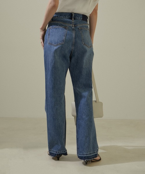 SALON adam et rope'（サロン アダム エ ロペ）の「【雑誌掲載】COTTON USAセミフレアデニム（デニムパンツ・レディース・チャコールグレー/ブルー系その他6・X-SMALL/S/M）」の17枚目の写真