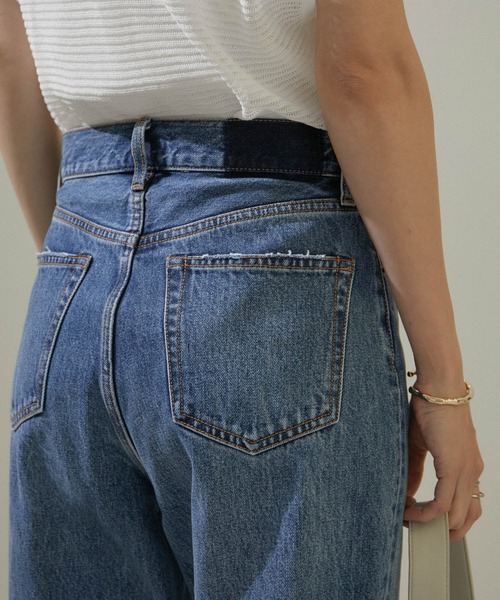 SALON adam et rope'（サロン アダム エ ロペ）の「【雑誌掲載】COTTON USAセミフレアデニム（デニムパンツ・レディース・チャコールグレー/ブルー系その他6・X-SMALL/S/M）」の18枚目の写真