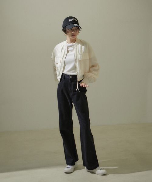 SALON adam et rope'（サロン アダム エ ロペ）の「【雑誌掲載】COTTON USAセミフレアデニム（デニムパンツ・レディース・チャコールグレー/ブルー系その他6・X-SMALL/S/M）」の19枚目の写真