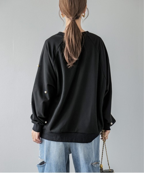 SUGAR BISKET(シュガービスケット)の「パール付スウェット(スウェット・レディース・ブラック/ネイビー/グレー・フリー)」の12枚目の写真