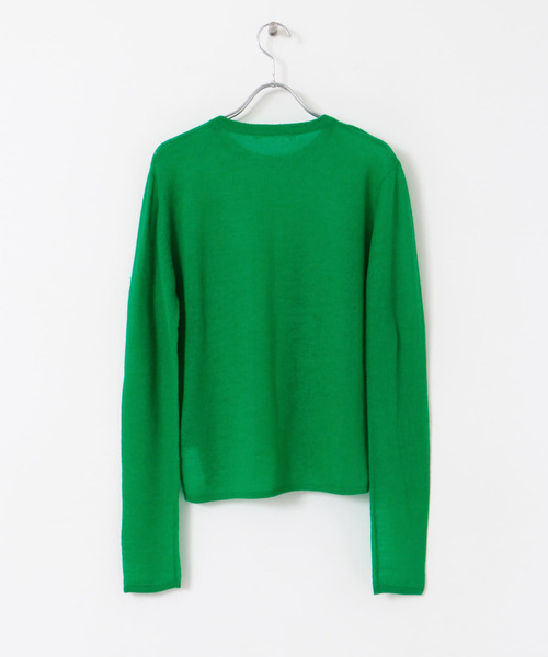 KBF（ケイビーエフ）の「シアークルーネックニット（ニット/セーター・レディース・ブラウン/ライトグレー/グリーン・ONE）」の13枚目の写真