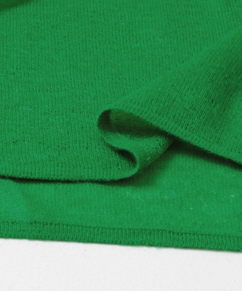 KBF（ケイビーエフ）の「シアークルーネックニット（ニット/セーター・レディース・ブラウン/ライトグレー/グリーン・ONE）」の14枚目の写真