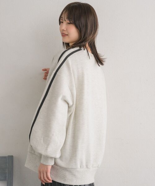 RETRO GIRL(レトロガール)の「裏毛ライントレーナー(Tシャツ/カットソー・レディース・ライトグレー/ダークグレー/ダークブルー・FREE)」の21枚目の写真