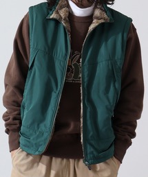 Reversible boa fleece vest / 2WAY柄ボアひっくりベスト unisex
