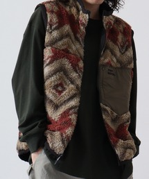 Reversible boa fleece vest / 2WAY柄ボアひっくりベスト unisex