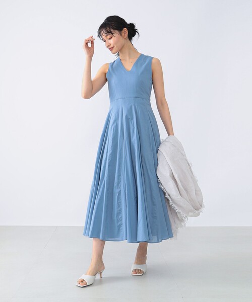 MARIHA（マリハ）の「【別注】MARIHA / 彗星 ソリッド ワンピース［手洗い可］（ワンピース・レディース・インディゴブルー/サックスブルー・36S/38）」の7枚目の写真