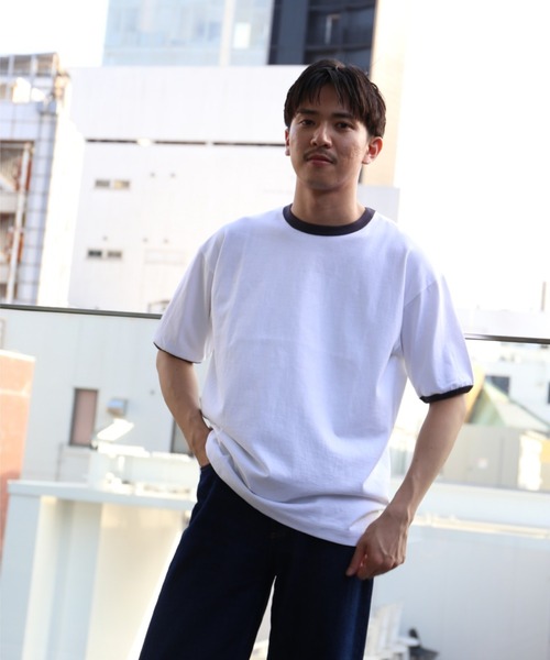 A VONTADE（アボンタージ）の「*A VONTADE / リンガーTシャツ（Tシャツ/カットソー・メンズ・グレー/ベージュ/オフホワイト/ホワイト/ナチュラル・MEDIUM/LARGE/SMALL）」の7枚目の写真