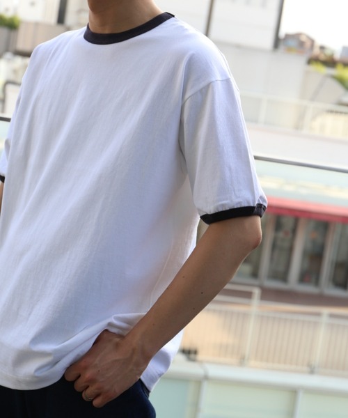 A VONTADE（アボンタージ）の「*A VONTADE / リンガーTシャツ（Tシャツ/カットソー・メンズ・グレー/ベージュ/オフホワイト/ホワイト/ナチュラル・MEDIUM/LARGE/SMALL）」の8枚目の写真