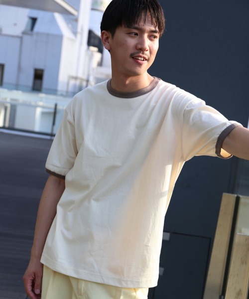 A VONTADE（アボンタージ）の「*A VONTADE / リンガーTシャツ（Tシャツ/カットソー・メンズ・グレー/ベージュ/オフホワイト/ホワイト/ナチュラル・MEDIUM/LARGE/SMALL）」の11枚目の写真