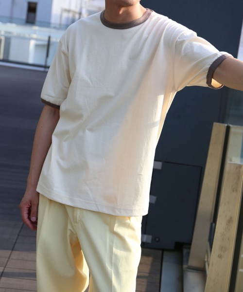 A VONTADE（アボンタージ）の「*A VONTADE / リンガーTシャツ（Tシャツ/カットソー・メンズ・グレー/ベージュ/オフホワイト/ホワイト/ナチュラル・MEDIUM/LARGE/SMALL）」の12枚目の写真