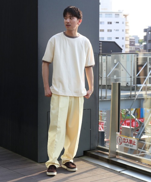 A VONTADE（アボンタージ）の「*A VONTADE / リンガーTシャツ（Tシャツ/カットソー・メンズ・グレー/ベージュ/オフホワイト/ホワイト/ナチュラル・MEDIUM/LARGE/SMALL）」の13枚目の写真