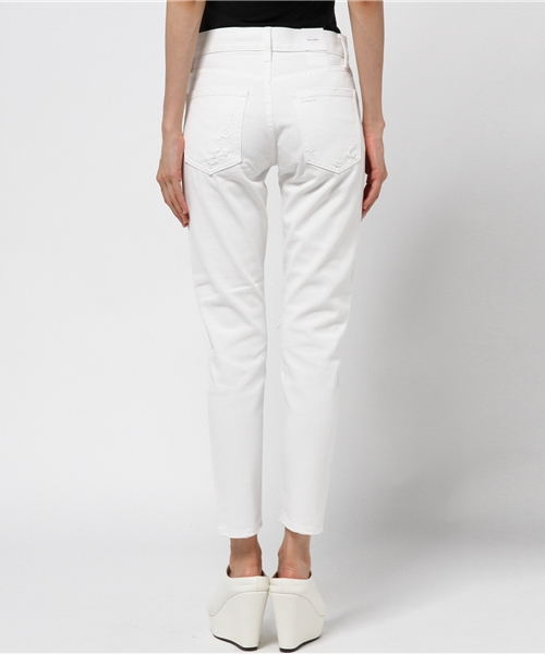 MOUSSY(マウジー)の「Crash Tapered(デニムパンツ・レディース・ホワイト/ライトブルー・26inch/27inch/25inch/24inch/23inch)」の5枚目の写真