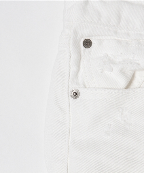 MOUSSY(マウジー)の「Crash Tapered(デニムパンツ・レディース・ホワイト/ライトブルー・26inch/27inch/25inch/24inch/23inch)」の13枚目の写真