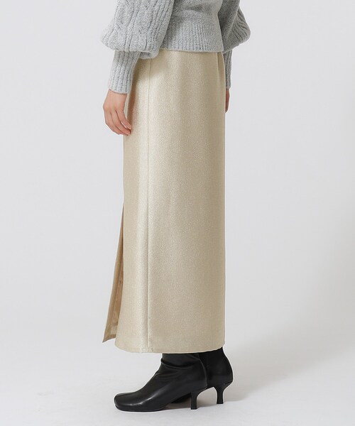 GALLEST（ギャレスト）の「メタリックスカート（スカート・レディース・サンドベージュ/ダークグレー・38）」の8枚目の写真