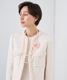 ANAYI | コサージュ付きパール2連ネックレス(ネックレス)